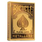 Bicycle Metalluxe Gold Playing Card Game - Premium Metal Foil Finish - Poker Size