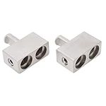 Amplifier Input Reducer, 2 Pcs Universal Dual 1/0 Gauge to 1/0 Gauge Wire Reducer Power and Ground Input Reducer Adapter for Car Audio