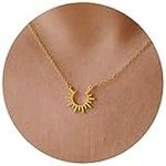 LLWOM Dainty Gold Necklace,14K Gold