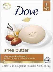 Dove Beauty Bar Gentle Skin Cleanser Shea Butter 8 Bars Moisturizing for Gentle Soft Skin Care More Moisturizing Than Bar Soap 3.75 oz