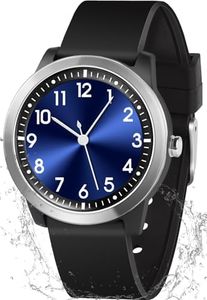 PROKING Kids Watch for Girls Boys Children Teens Analog for Kid 5-18 Years Old Learning Time and Easy to Read 50M Waterproof with Soft Band, Great Gift for Kids (Black - Blue Dial)