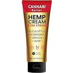 𝗛𝗘𝗠𝗣 𝗖𝗥𝗘𝗔𝗠 𝗘𝗫𝗧𝗥𝗔 𝗦𝗧𝗥𝗢𝗡𝗚 High Strength Fast Absorption Formula, Hemp Oil Menthol Rosemary Calendula, Gel for Joint Muscle Neck Shoulders Elbows Back Hands (100, Grams)