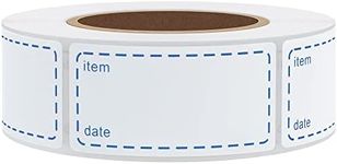 Hybsk 1 x 2 Inch Freezer Labels Food Labels Freezer & Refrigerator Storage Labels Total 500 Per Roll (Blue)