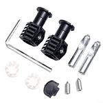 Pair of Zink Plated Fixing Bolts Kits,Wall Hung Toilet Fixing Bolts Bathroom Hardware Kit Toilet Tank Bolts for Wall Hung Toilet,Black