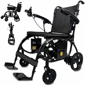 ZiiLIF X New 100% Carbon Fiber Ultra Lightweight (27.9 lbs) Electric Wheelchair, Foldable with 2 Batteries, Long Distance 20 Miles Airlines Approved with Warranty