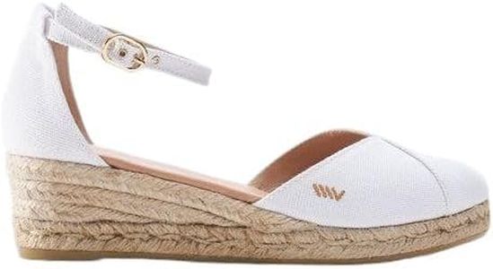 Formiga Canvas Espadrille Sandal Wedges, Comfort and Style for Every Occasion White