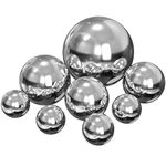 Kunjocy 8 Pcs Stainless Steel Decorative Balls for Centerpiece Bowls Assorted Size Metal Orbs Decorative Balls Mirror Globes Spheres Bowl Fillers Home Décor (Silver)