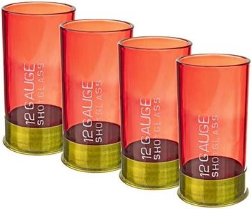 Fairly Odd Novelties 12 Gauge Shotgun Shell Shot Glasses Funny Gun Hunting Father's Day Dad Novelty Gag Gifts, Set of 4 Shot Gun Shell Shot Glasses, perfect Redneck Gifts! FON-10052