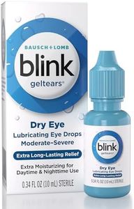 BLINK GelTears Eye Drops for Moderate to Severe Dry Eyes, Instantly Soothes, Moisturizes & Provides Long-Lasting Hydration, Day & Night Relief, 0.34 Fl Oz