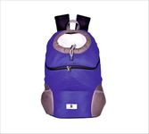 Dad's Dog Premium Head Out Pet Carrier and Dog Carrier Backpack Puppy Dog Bag or Pet Travel Carrier Front Pack Breathable Head-Out Backpack Carrier for Small Dogs Cats Rabbits. (Blue, M)