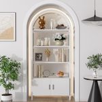 Jehiatek Arched Bookshelf, Bookcase