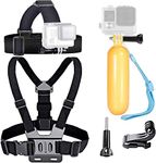 VVHOOY Action Camera Accessories Head Mount Strap Chest Mount Harness Chesty with Floating Handle Grip Compatible with Gopro Hero 13 12 11 10 9 8/AKASO EK7000 Brave 4 Brave 7 LE V50X Native V50 Elite