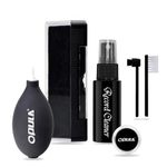 Vinyl Record Cleaning Kit 6Pcs, OPULA Vinyl Record Cleaner, Velvet Record Brush, Air Blower Cleaner, Turntable Stylus Gel, Record Cleaning Solution, Stylus Brush, Brush for Velvet