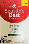 Seattle's Best Coffee 6th Avenue Bistro Bold & Roasty Level 4 Dark Roast -10 K-Cup Pods