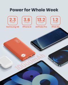 INIU 10000mAh Portable Power Bank – Fast Charging USB Battery
