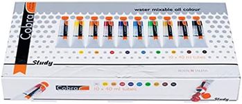 Royal Talens Cobra Artists' Water Mixable Oil Color Set 40ml Tubes 10 Assorted Colors (25820510)