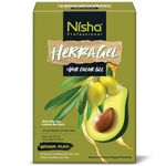 Nisha Herba Gel Hair Colour Gel, Original Black 1 Litre | No Ammonia, No Stain, Non-Drip Vegan Formula | Permanent Hair Colour & Hair Dye | 100% Grey Coverage & Long-Lasting Shine