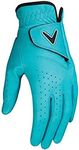 Callaway Golf Opti Color Glove (Worn on Left Hand, Ladies, Small, Teal)