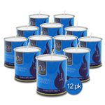 1 Day Yahrzeit Candle - 12 Pack - 24 Hour Kosher Yahrtzeit Memorial and Yom Kippur Candle in Tin Cup Holder