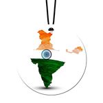 GiftzLane Indian Flag Car Hanging for Car Interior Decor for Good Vibes & Positivity