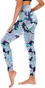 High Waisted Leggings for Women - No See Through Soft Tummy Novelty Workout Yoga Pants with Pockets Reg & Plus