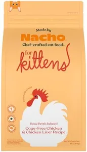 Made by Nacho Premium Dry Kibble Infused with Bone Broth 4lb bag Cat Food (Kitten Cage-Free Chicken and Chicken Liver)