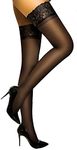 Bunny Bae Bridal Thigh High Stockings For Women with Silicon Lace, Free Size_1