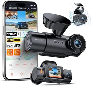 Vantrue N4S 3 Channel WiFi Dash Cam, STARVIS 2, PlatePix™, 2.7K+1440P+1440 Front Inside Rear Dashcam, HDR, IR Night Vision, Voice Control, GPS, LTE Support, 24/7 Buffered Parking Mode, Support 1TB Max