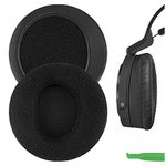 Geekria Comfort Velour Replacement Ear Pads for Sony MDR-RF6000, RF6500, RF7000, RF7100, MDR-DS6000, DS6500, DS7000, DS7100, XD150, XD200 Headphones Ear Cushions, Headset Earpads (Black)