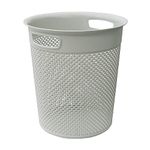 JVL Droplette Design Plastic Bin, 12L, 30 x 29cm Approx, Grey, One Size