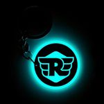 Mi Glow Store | Glow In The Dark Keychains | Bike Logo | Compatible with Royal Enfield (Blue)