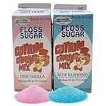 Cotton Candy Floss Sugar (2-Pack) | Raspberry Blue and Pink Vanilla | 3.25 LBS Cartons | Makes up to 140 Cotton Candy Cones. Extra Fine Granulated Sugar, 1 Count (Pack of 2)