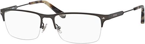 Fossil 6080 Eyeglasses 0R80 Semi Matte Dark ruthenium 54-17-145