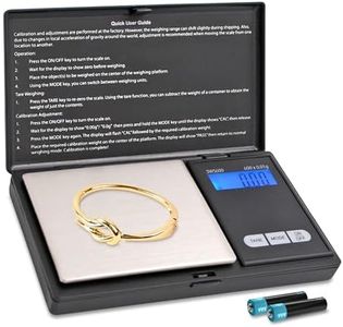 Smart Weigh SWS600 Elite Pocket Sized Digital Gram Scale,Jewelry Scale,Gram Scale,Nutrition Kitchen Scale, School Scale with Slim Design 600 x 0.1g, Black