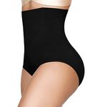 HSR Georgette Women Waist Shapewear with Anti Rolling Strip Tummy Control Tucker Waist Slimming Panties Shapewear Underwear Waist Shapewear Black, 2XL