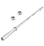 Kore Solid Steel 6 Feet Plain Bar With Two Locks For Weightlifting,Powerlifting And Crossfit