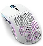 Glorious White Gaming Mouse -Glorious Model O Wireless Minus Mouse - RGB Mouse 65 g Lightweight Mouse Gaming - PC Accessories - Gaming Mouse Honeycomb - Gaming Mouse Wireless (Matte White Mouse)