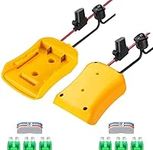 2Packs Power Wheels Adapter for Dewalt 20V Battery Adapter Dock Power Conversion Kit with Switch & Fuse & Wire Terminals &12AWG Wire, Power Connector Power Converter for DIY Power Wheels, Robotics RC Toys