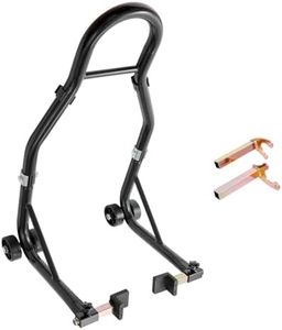 VEVOR Motorcycle Rear Wheel Stand, 850lbs/390kg Load Capacity Lift with U + L Fork Swingarm Spool, Heavy Duty Rear Wheel Stand Motorcycle Lift Jack Stand, for Suzuki Yamaha Honda Kawasaki, Black