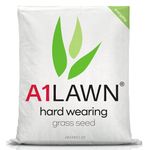 A1 Lawn - Hard Wearing Grass Seed, 5kg (140m2) - UK Resilient, Fast Growing, Fresh, Pet & Child Friendly - Ideal for Patch Repair, Over Seeding, New Lawns & Thickening. DEFRA Approved (AMPRO25)