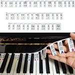 Piano Notes Guide for Beginner, Removable Piano Keyboard Note Labels for Learning, Piano Accessories for 88-Key Full Size, Silicone Piano Key Music Notes Letter Label, No Need Stickers, Reusable