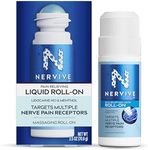 Nervive Pain Relieving Roll On Liquid, Max Strength No-Mess Topical Pain Reliever with Lidocaine and Menthol for Toes, Feet, Fingers, Hands, Legs & Arms, 2.5oz