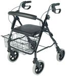 NRS Healthcare MobilityCare Aluminium Four Wheeled Rollator M39634 Walking Aid , Seat and Shopping Basket