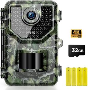 Vikeri 4K 48MP Trail Camera, Game Camera with Night Vision 0.05s Trigger Time Motion Activated 130°Wide Lens, IP66 Trail Cam with 48pcs No Glow Infrared LED 2.4''LCD for Wildlife Monitoring