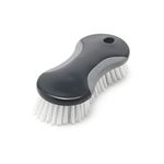 Addis ComfiGrip Scrubbing Brush With Soft Rubberised Grip And Durable Bristles,16.5 x 8 x 5 cm, Metallic Graphite