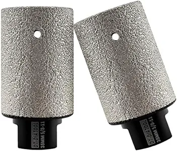 DT-DIATOOL Diamond Finger Bit Coated Milling Bit for Tile Grinder Enlarging Polishing Holes on Porcelain Ceramic Granite Marble Countertop Diameter 35mm, 5/8 inch-11 Thread 2pcs