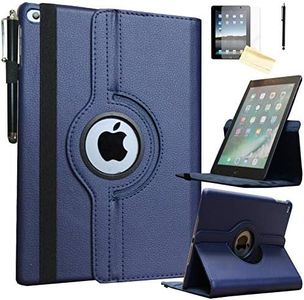 JYtrend Smart Case for iPad 2nd/ 3rd/4th Generation with Pencil Holder, Rotating Stand Magnetic Cover for iPad 2/3/4 A1395 A1396 A1397 A1403 A1416 A1430 A1458 A1459 A1460 (Navy Blue)