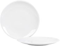 Kahla P506188 2 Pack Large Round Dinner Plates, 26 cm Diameter Plate, Stackable Dinnerware, Easy to Store, Dishwasher/Microwave Safe, White