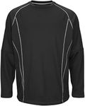 Majestic Men's Fleece Practice Pullover Black/Silver Large