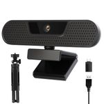 VIZOLINK 4K Webcam, Computer Camera with 4 Noise-canceling Microphones for Computer/Laptop/Mac, Privacy Cover and Tripod, Work with Video Conference, Live Streaming, Gaming, Video Calls, Zoom